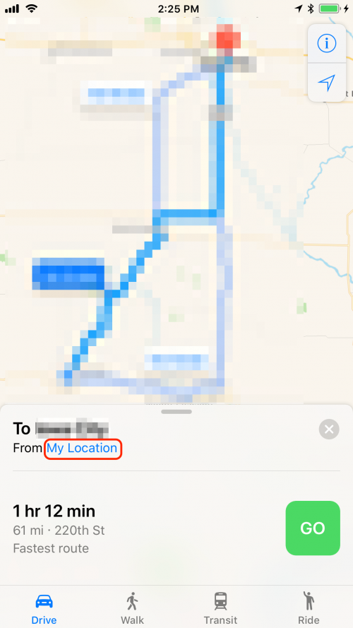 directions home from my location